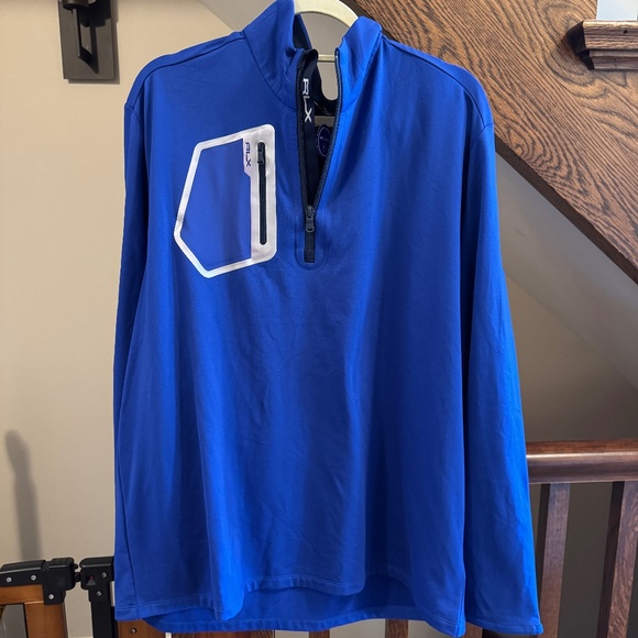 NWT RALPH LAUREN Performance Quarter-Zip Pullover ROYAL BLUE Size XL - Picture 1 of 7